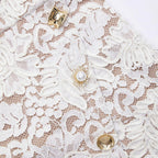 CREAM CORD LACE MINI DRESS Flowering Girl