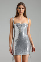 Lelia Sleeveless Sequin Mini Dress Flowering Girl