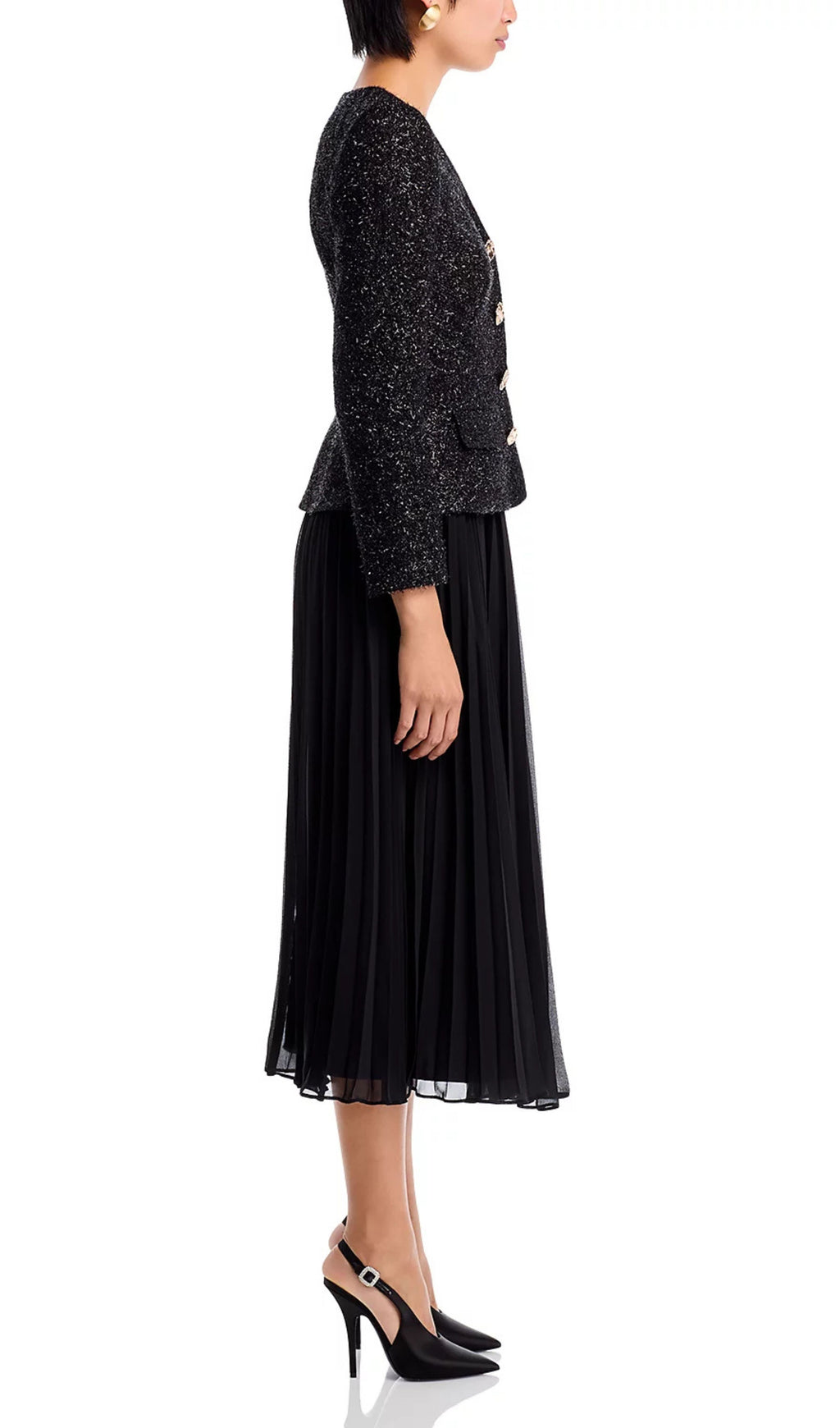 Tinsel Boucle Midi Dress Flowering Girl