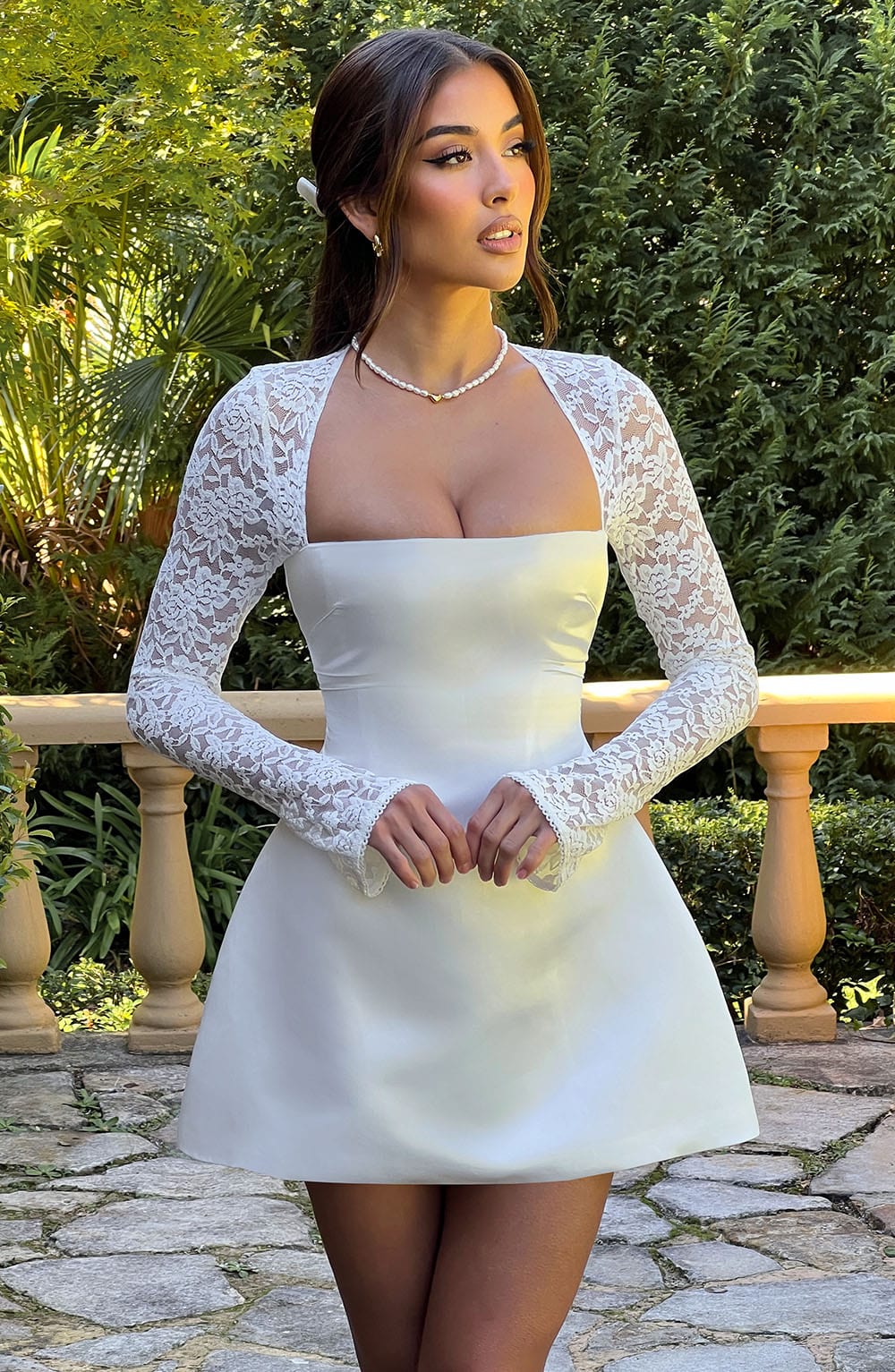 Sadie Mini Dress - Ivory Flowering Girl