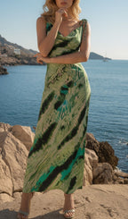 Jaffer Green Maxi Dress Flowering Girl