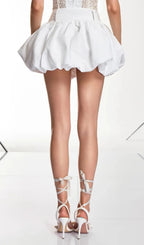 Lethan Bubble Skirt With Belt Flowering Girl