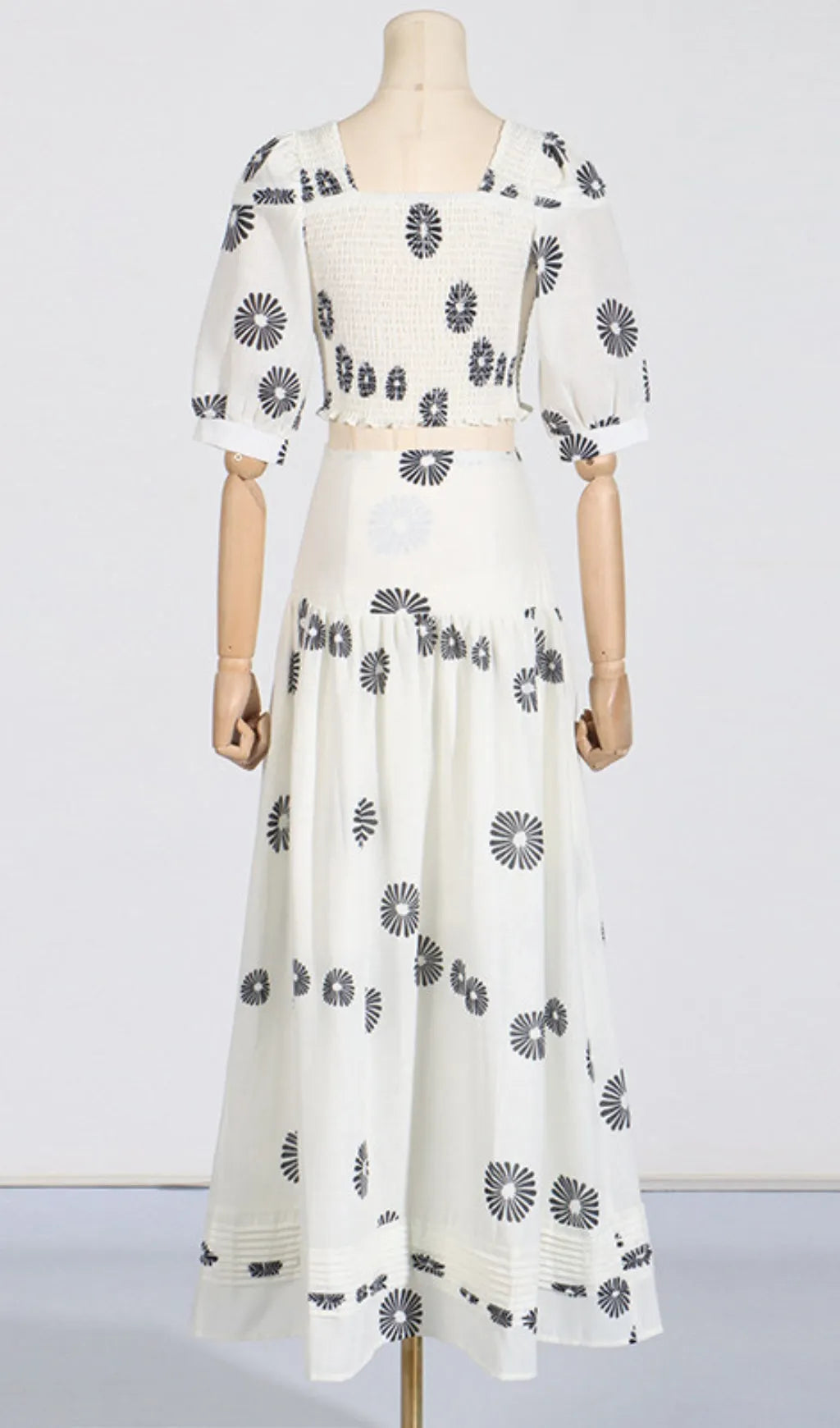 Blossom White Printed Maxi Skirt Set Flowering Girl