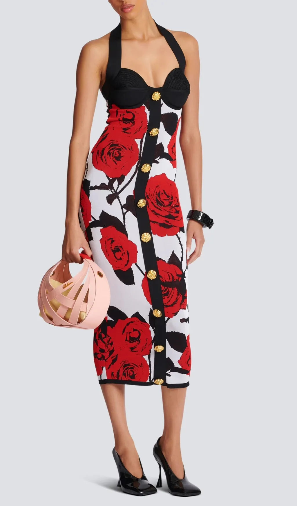 Atenea Flower Midi Bandage Dress Flowering Girl