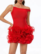 Raxelle Pearl Bandage Mini Dress Flowering Girl