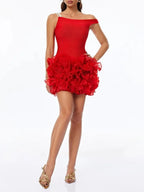 Raxelle Pearl Bandage Mini Dress Flowering Girl
