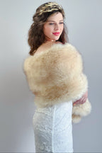 Isabel Fur Shawl Flowering Girl