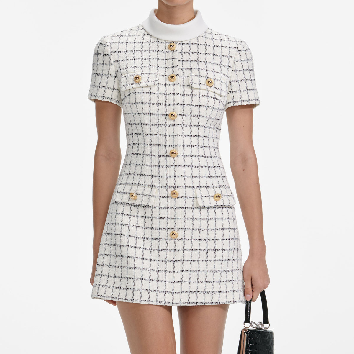 Salome Check Boucle Mini Dress Flowering Girl