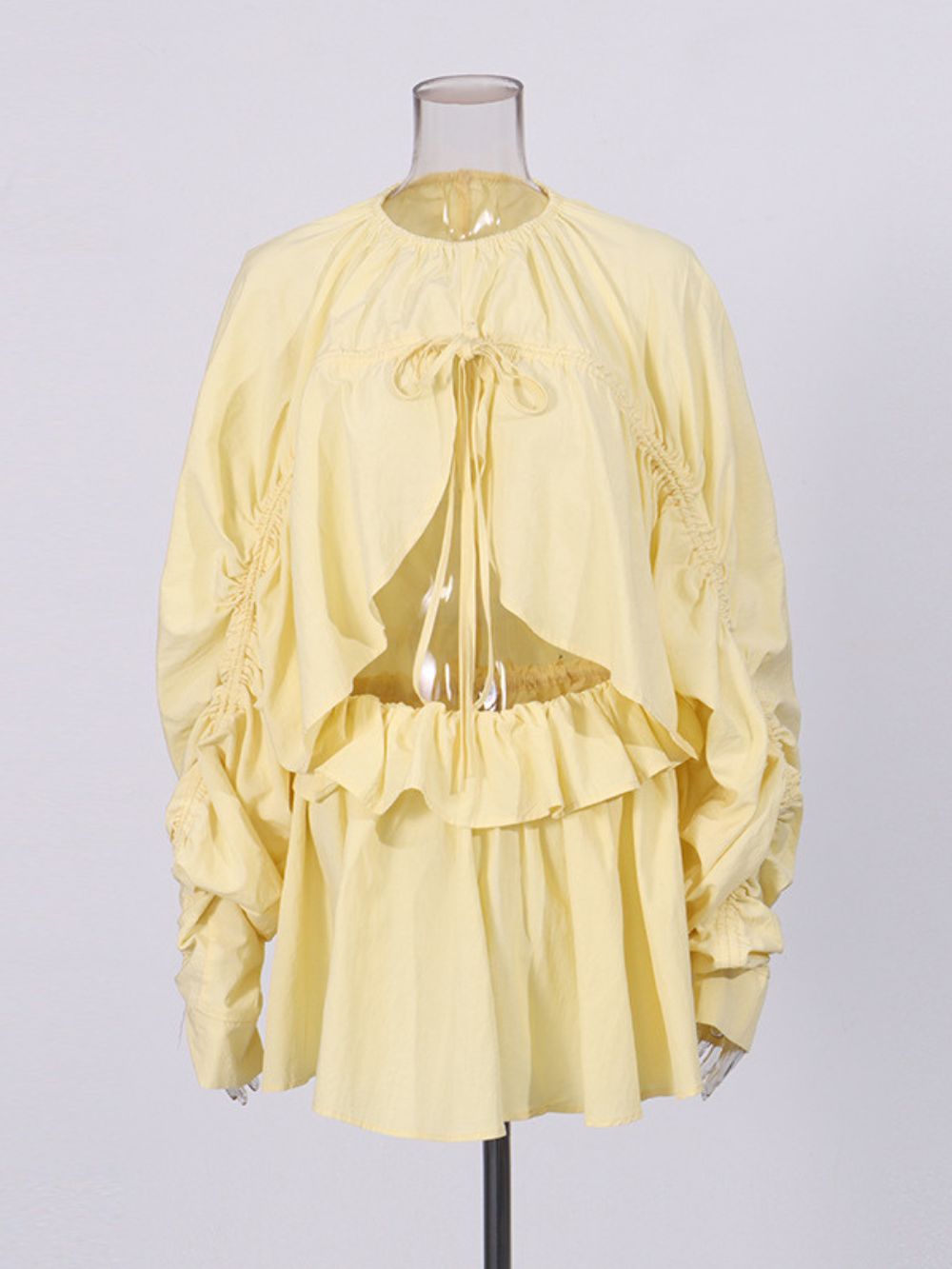 Michell Yellow Long Sleeve Two-Piece Set Flowering Girl