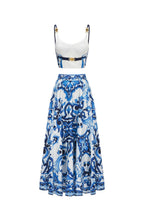 Kaona Halter Floral Printed Top And Skirt Two-Piece Set Flowering Girl