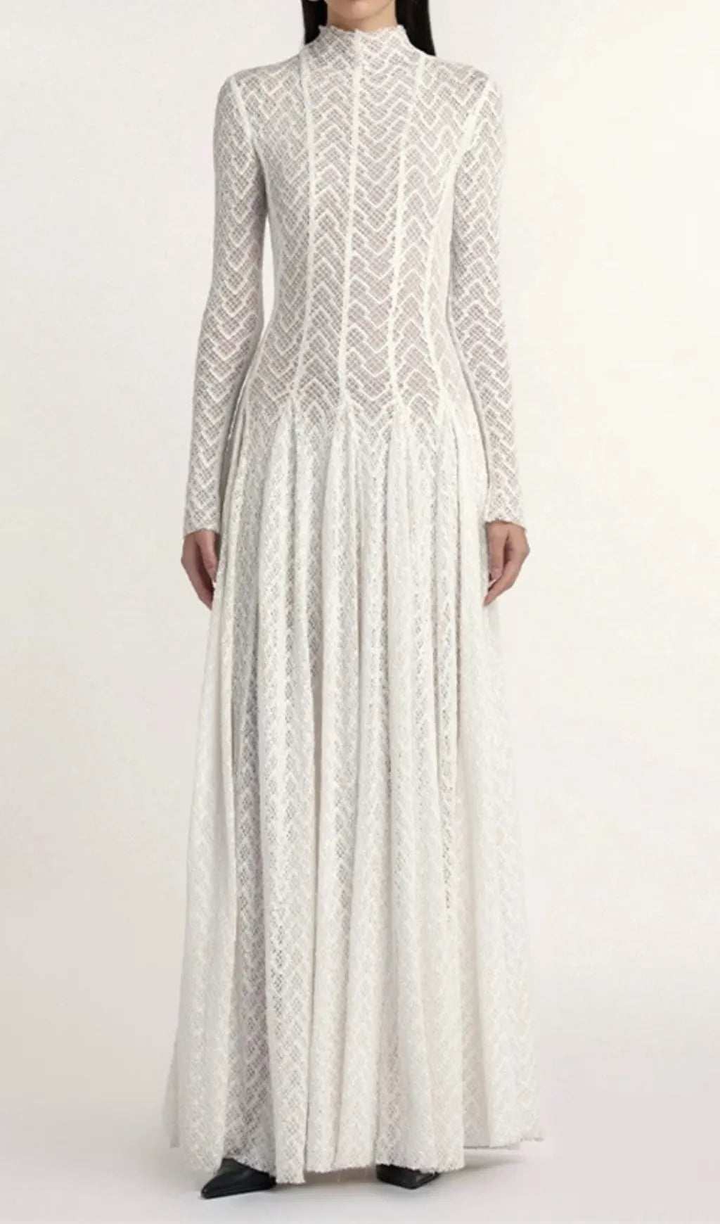 Dalise White Long Sleeve Maxi Dress Flowering Girl