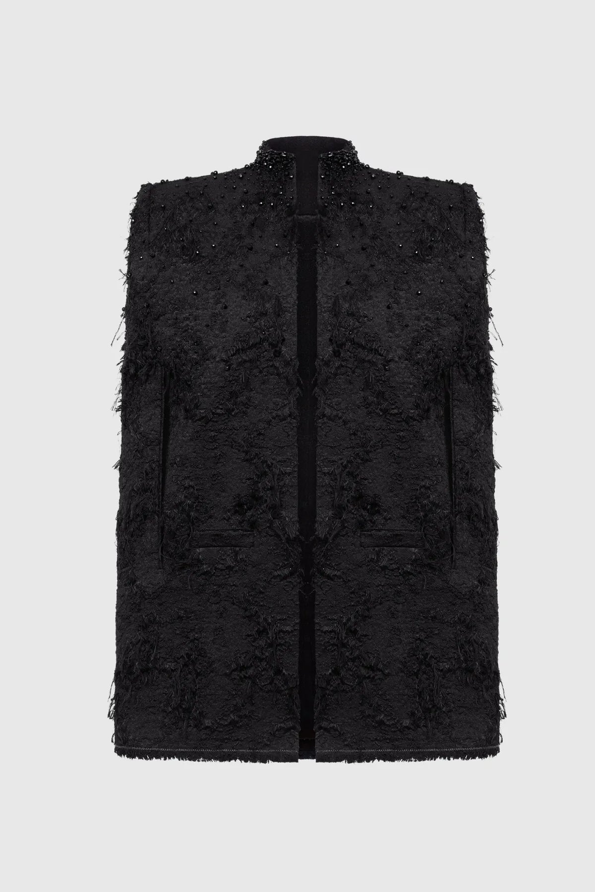 Santos Jacquard Beaded Cape - Black Flowering Girl