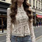 Lace Buckle Shirt Top Flowering Girl