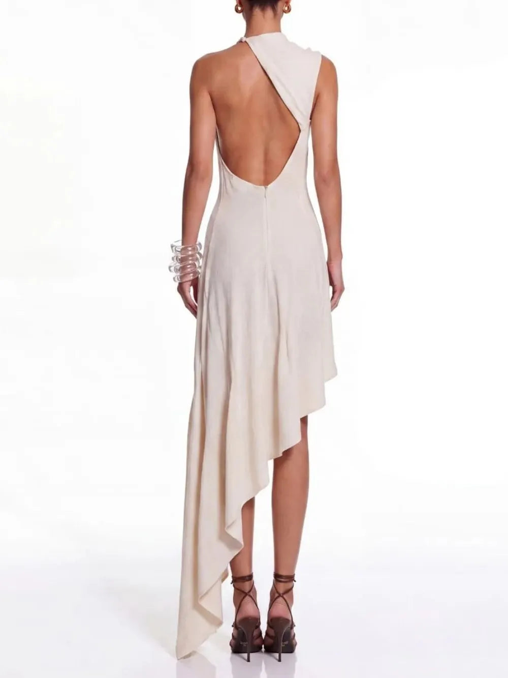Raviel Sleeveless Asymmetric Knit Dress Flowering Girl