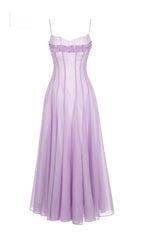 Fala Purple Strappy Maxi Dress Flowering Girl