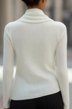 Draped Cowl Neck Long-Sleeve Top Flowering Girl