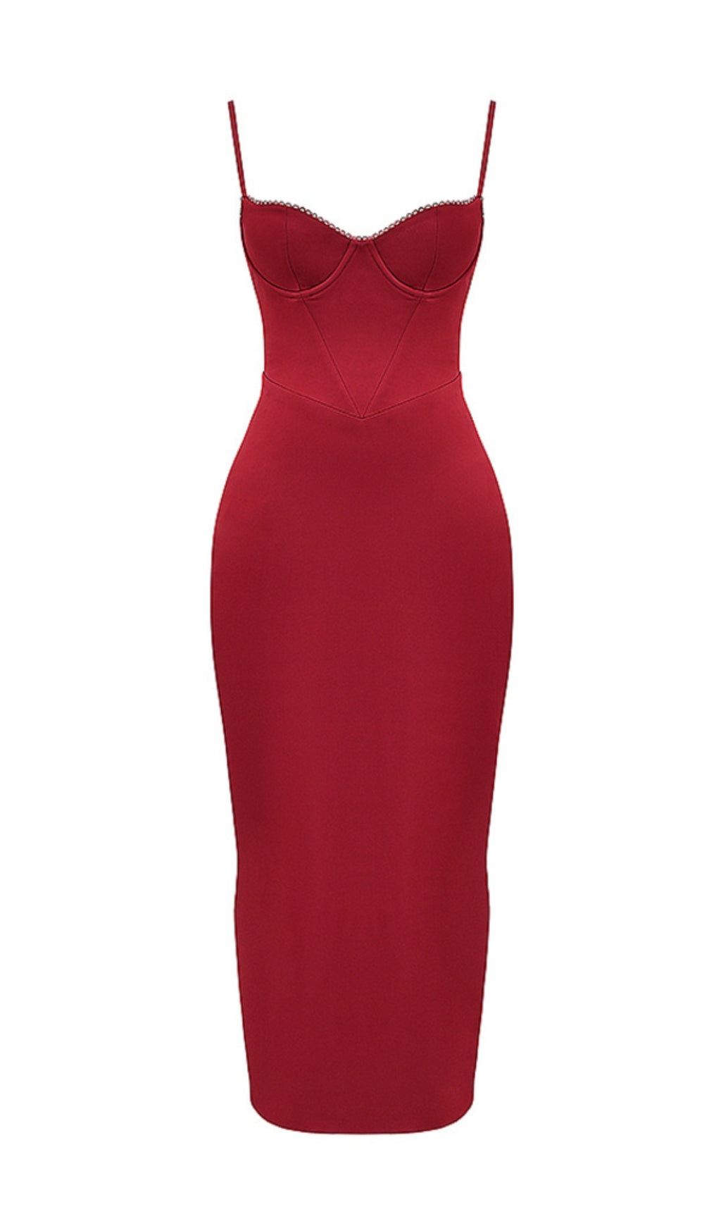 Corset Maxi Dress In Red