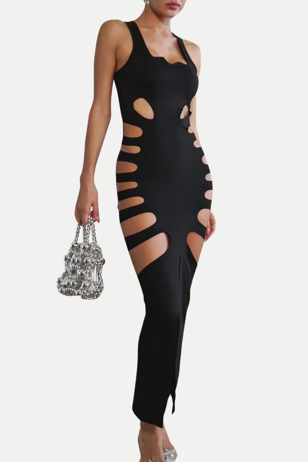 Fabian Cutout Split Maxi Dress Flowering Girl
