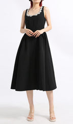 Eylül Black Diamond Midi Dress Flowering Girl