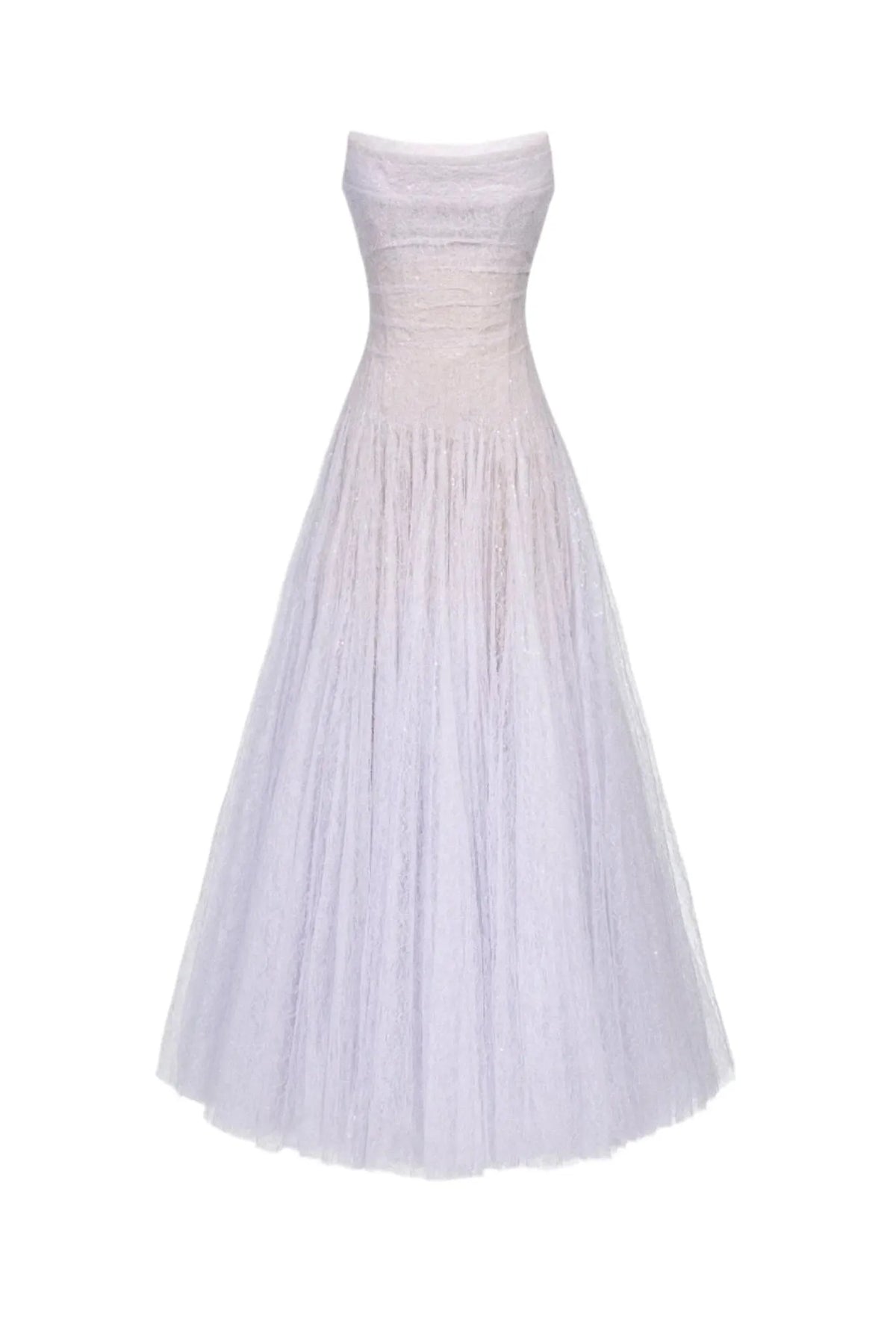 carol Draped Lace Maxi Dress in Violet Flowering Girl