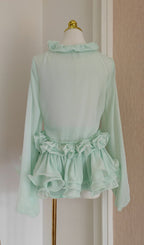 Fayola Green Ruffle Two-Piece Set Flowering Girl