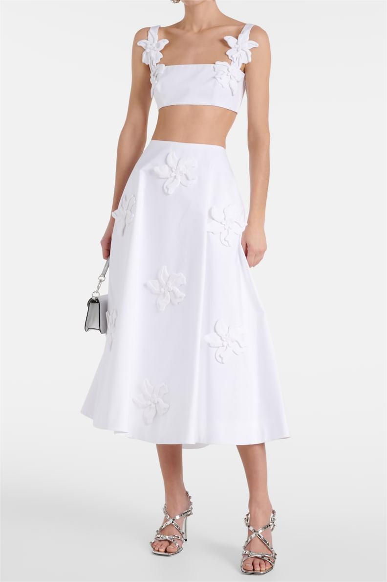 3D Floral High Waist Pocket Skirt Flowering Girl