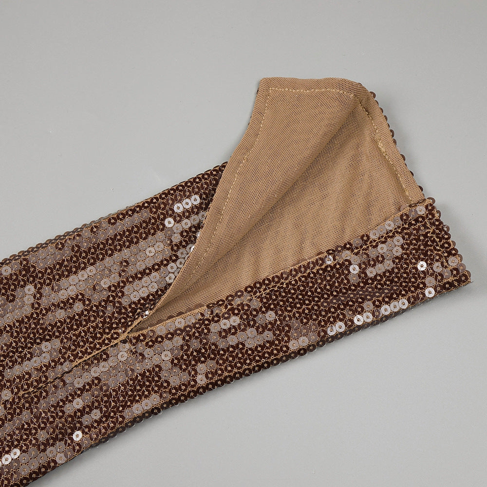 Ardelle Brown Sequin Maxi Dress