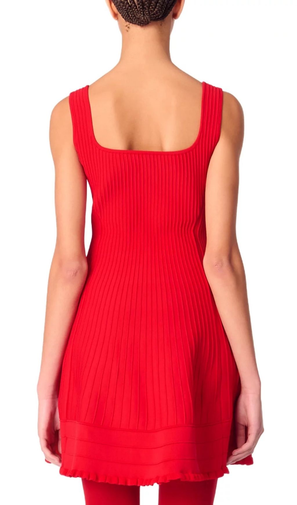 Red Short Knit Dress Flowering Girl