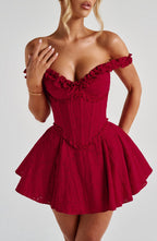 Elva Playsuit - Red Flowering Girl