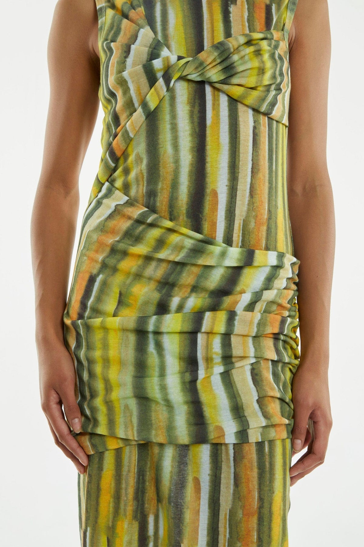 Wind Through Tank Dress | Brush Stroke Flowering Girl