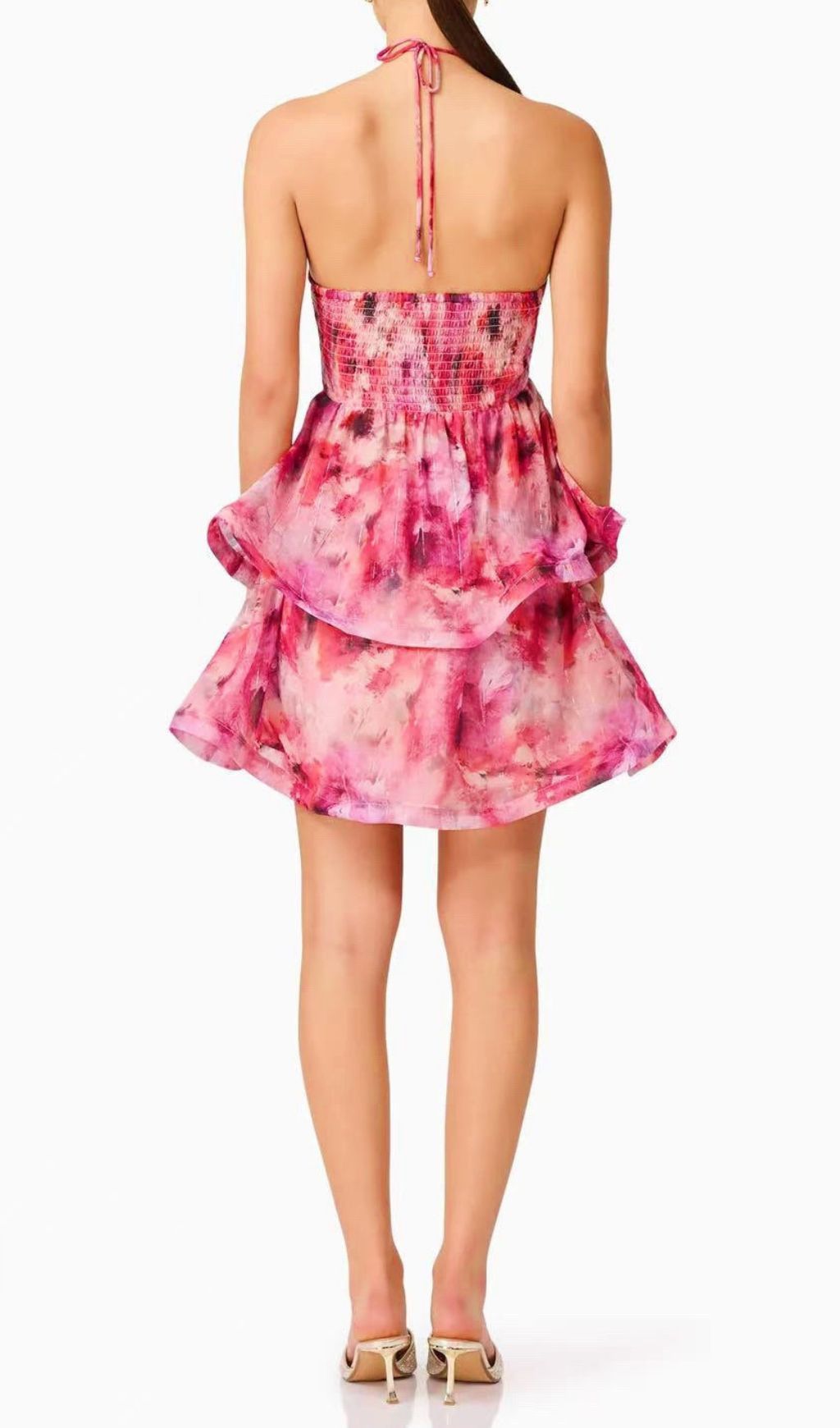 Fantine Flower Printed Mini Dress Flowering Girl