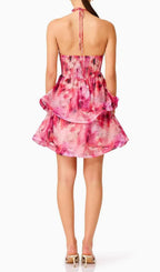 Fantine Flower Printed Mini Dress Flowering Girl