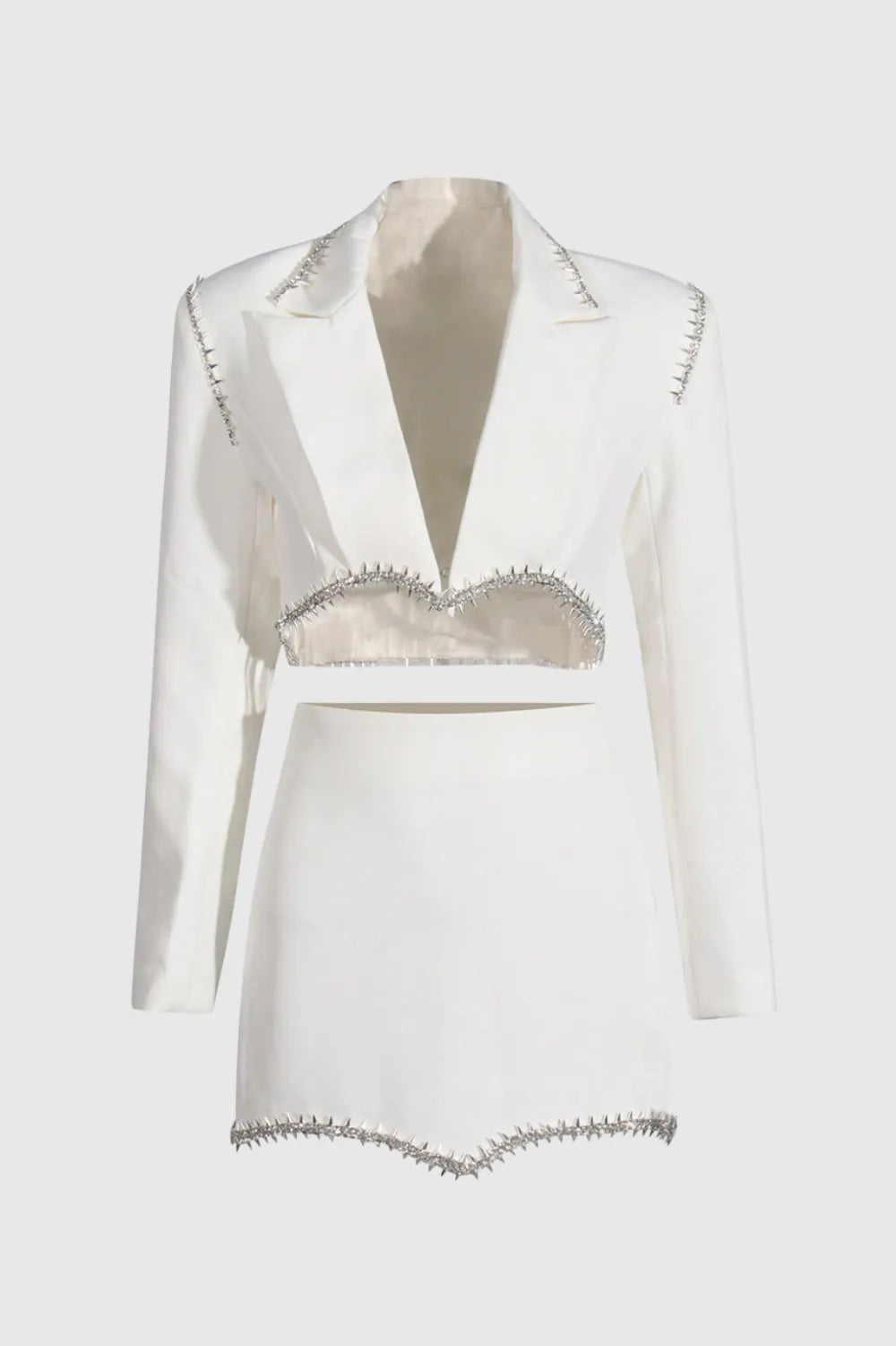 Frederica Crystal-embellished Blazer Set Flowering Girl
