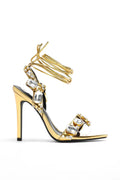 Adaline Pointed-toe Diamante Heels Flowering Girl
