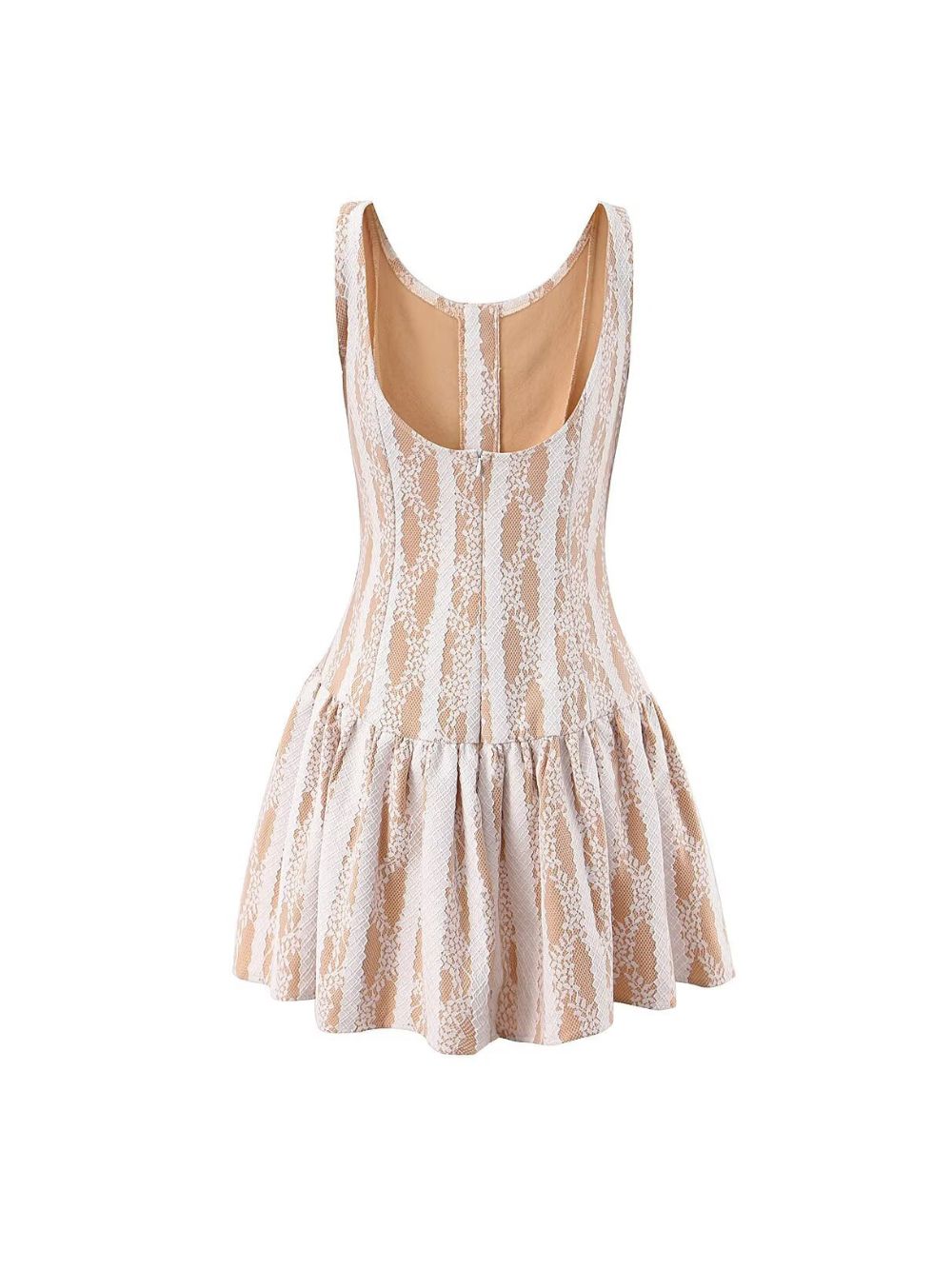 Yaghma White Lace Embroidered Mini Dress Flowering Girl