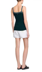 Two Tone Knit Tank Flowering Girl