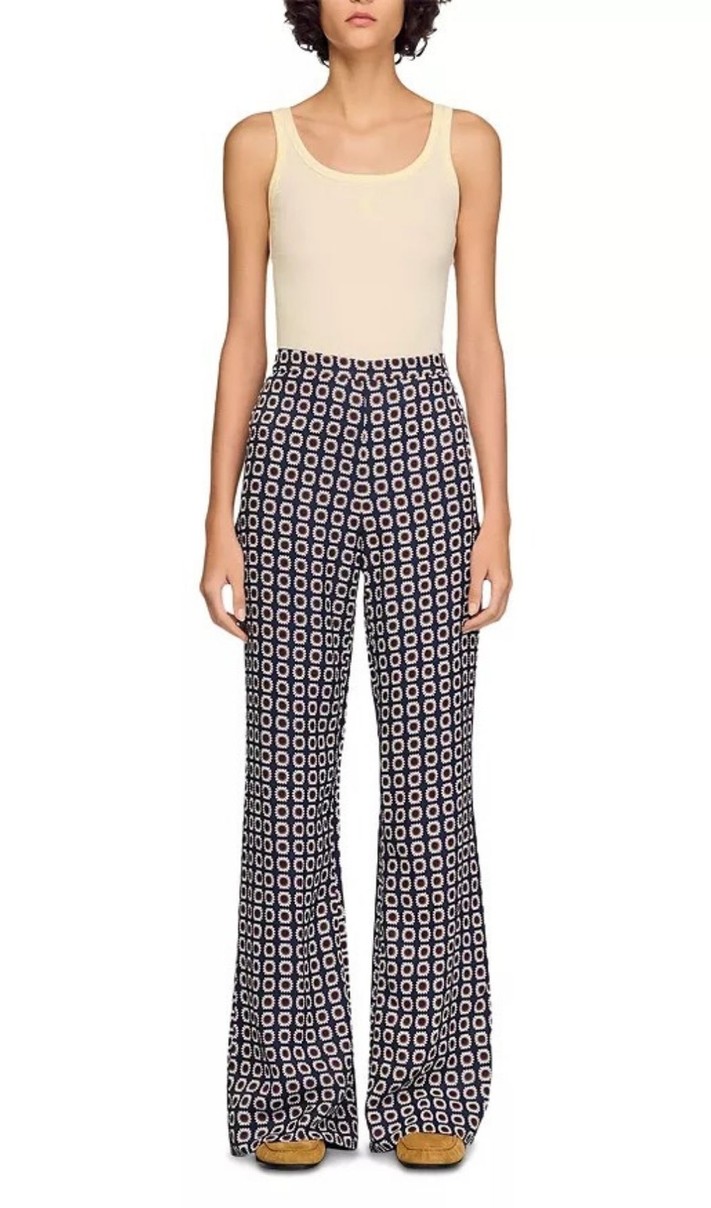Floral Print Flowy Trousers Flowering Girl