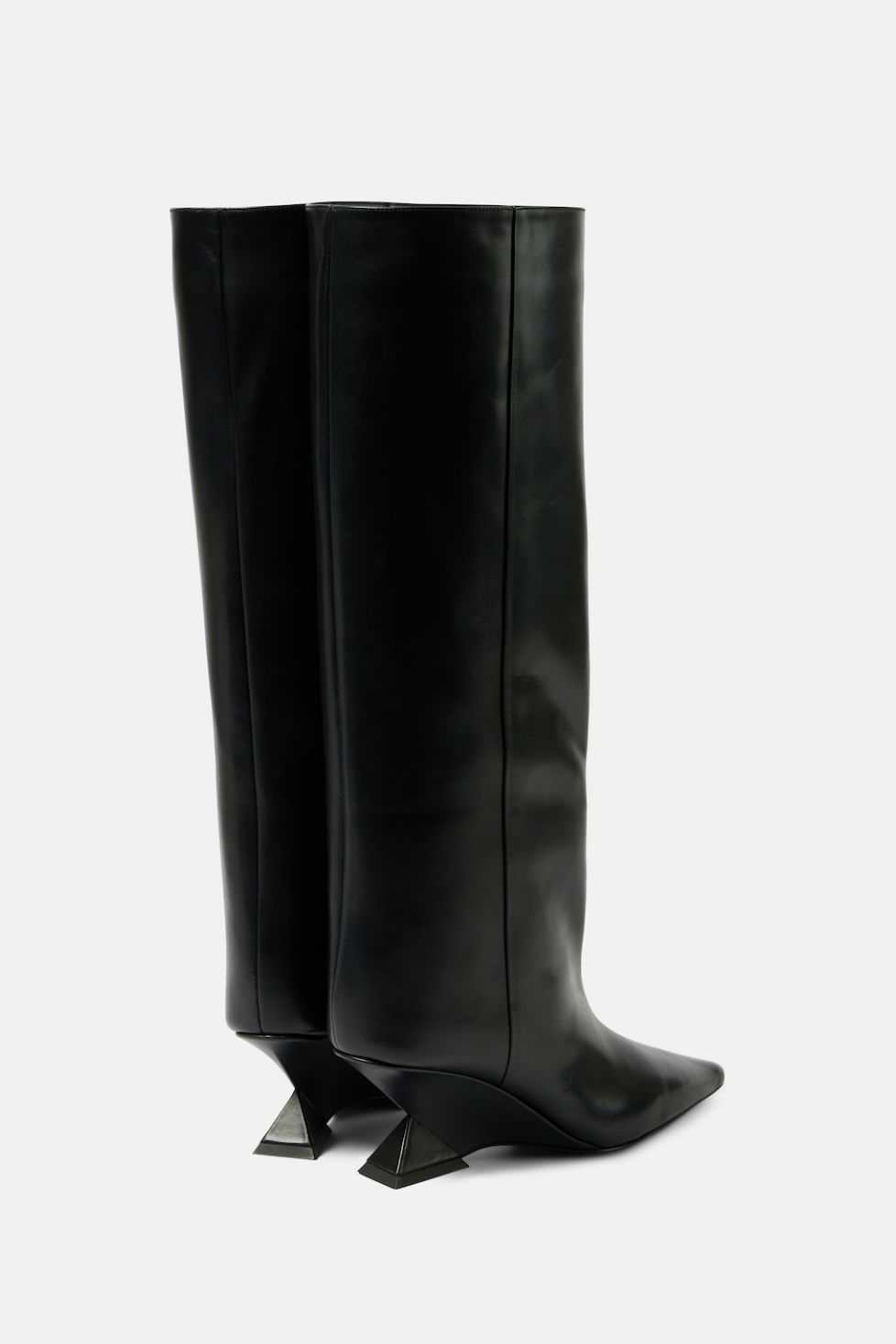 Astrid Heterotypic Knee-high Boots - Black Flowering Girl
