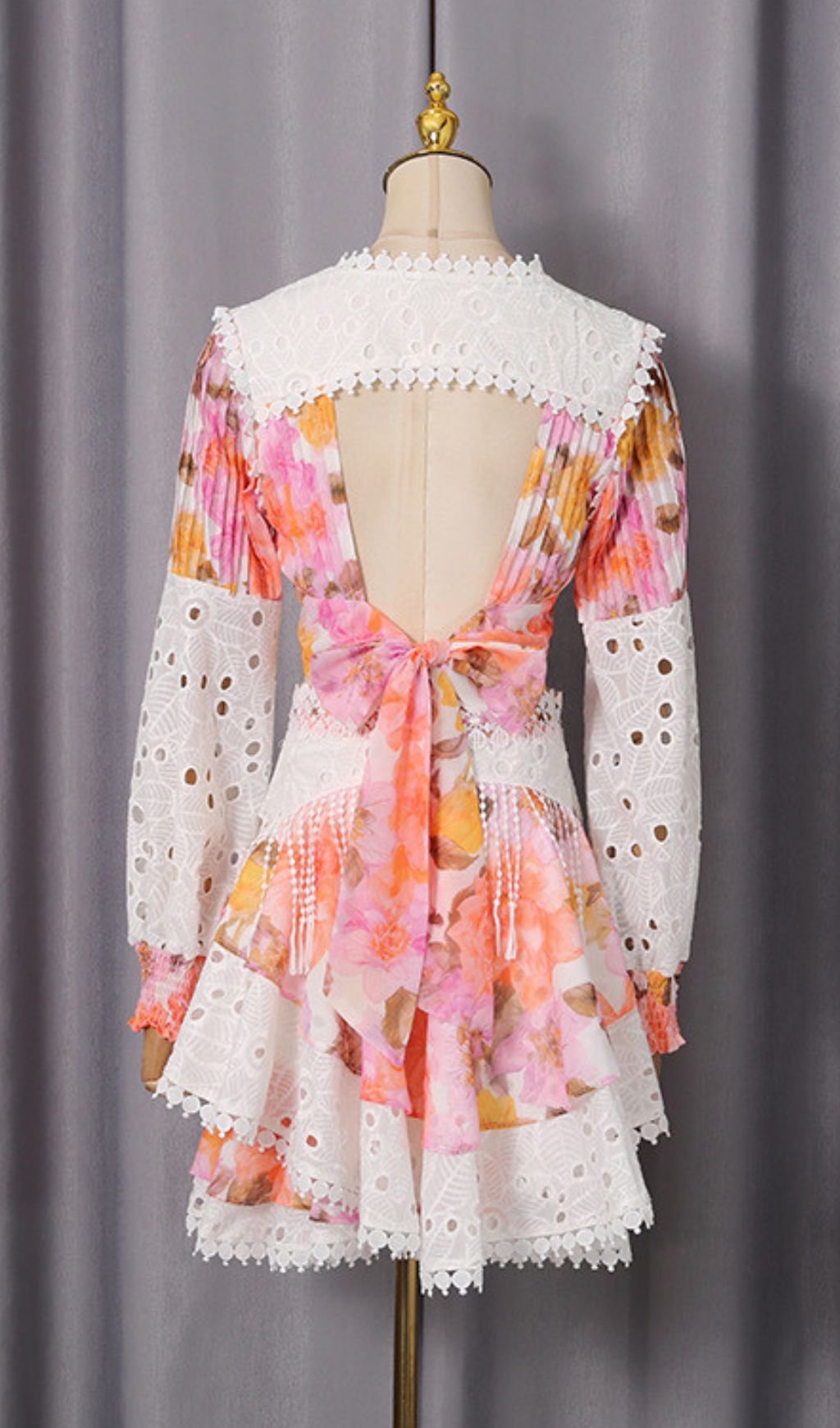 Ilknur Printed Long Sleeve Two-Piece Set Flowering Girl