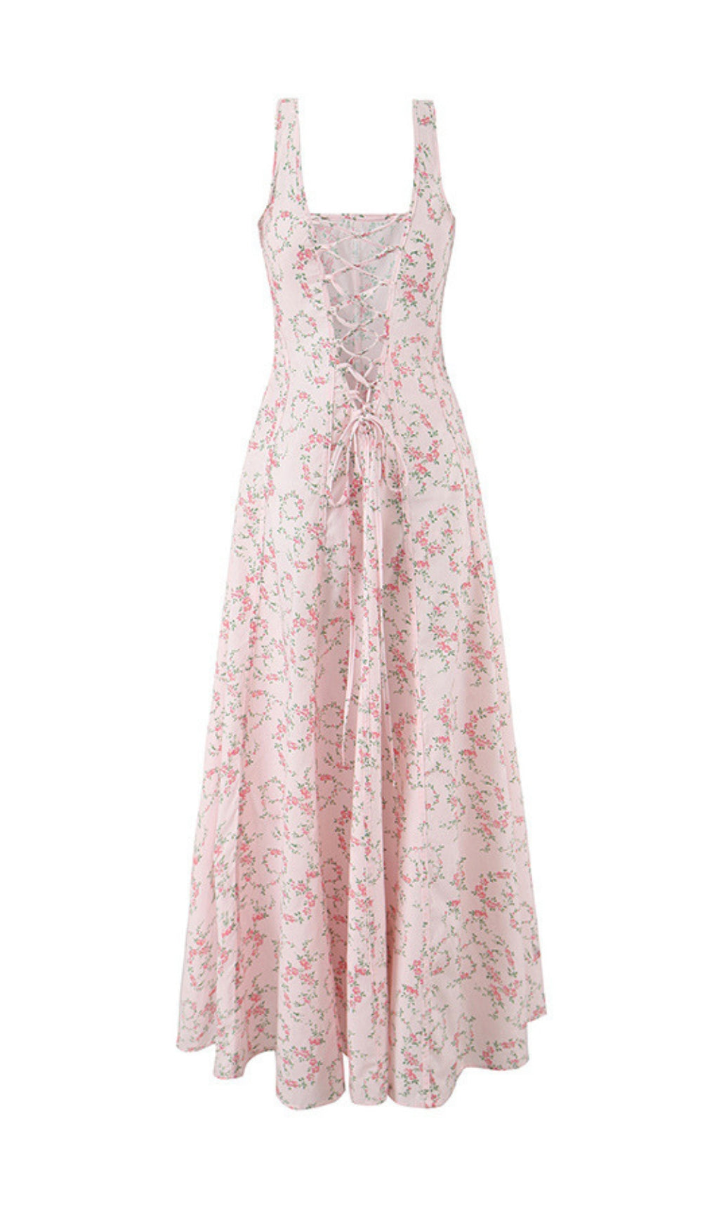 Erté Square Neck Floral Printed Midi Dress Flowering Girl