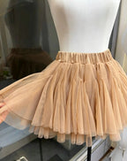 Black Lace Corset & Nude Tulle Tutu Two-Piece Set Flowering Girl