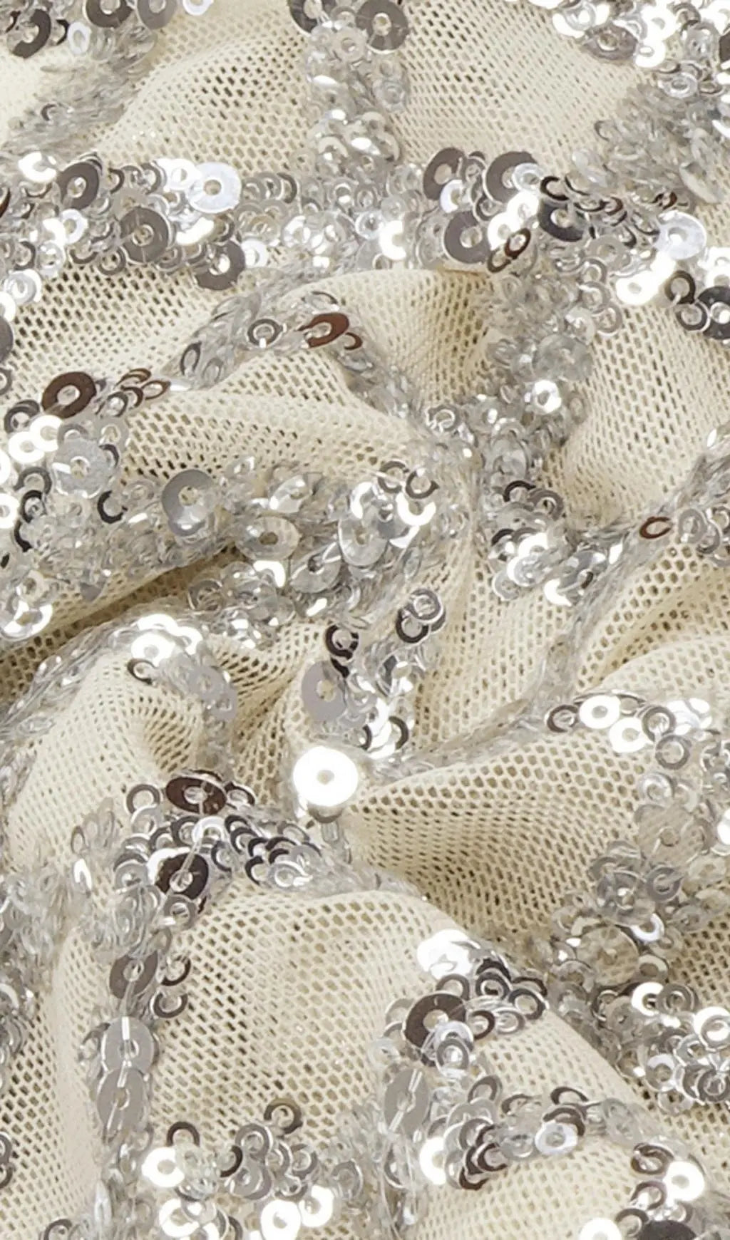 Feather Sequin Two Piece Set In White Flowering Girl