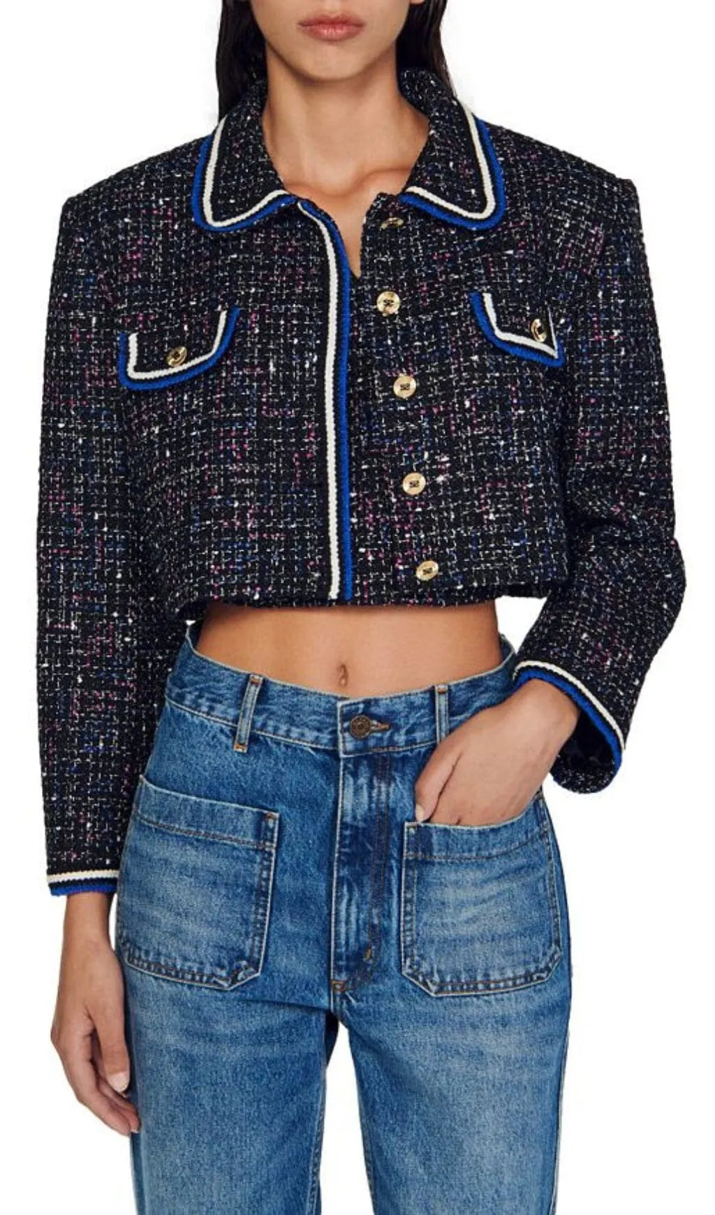 VICKY TWEED CROPPED JACKET Flowering Girl