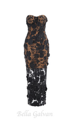 jasmine strapless black maxi dress Flowering Girl