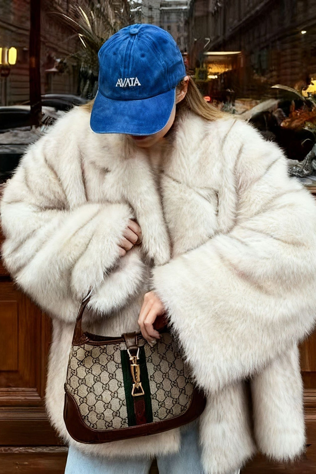 Modesty Gradient Fur Coat Flowering Girl