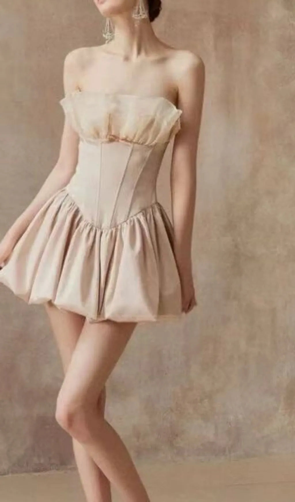Leola Strapless Corset Mini Dress Flowering Girl