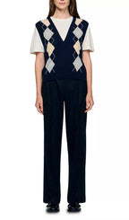 Layered Look Sweater Vest Top Flowering Girl