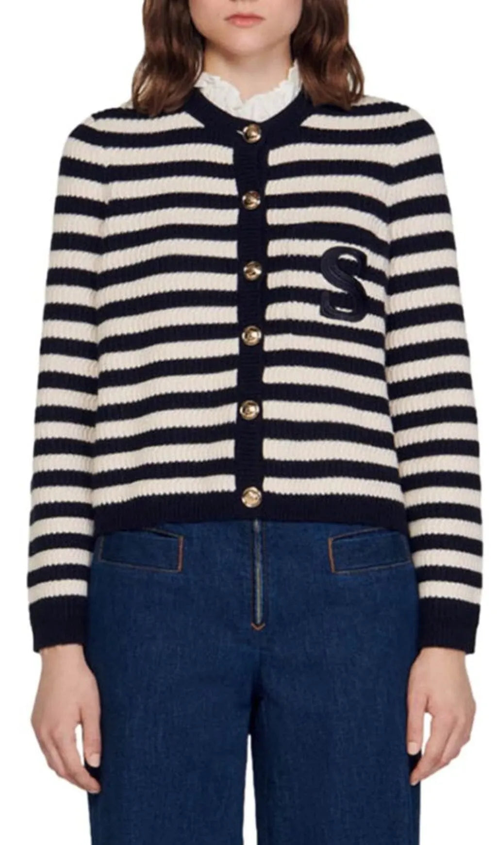 SAILOR STRIPED BRETON CARDIGAN Flowering Girl