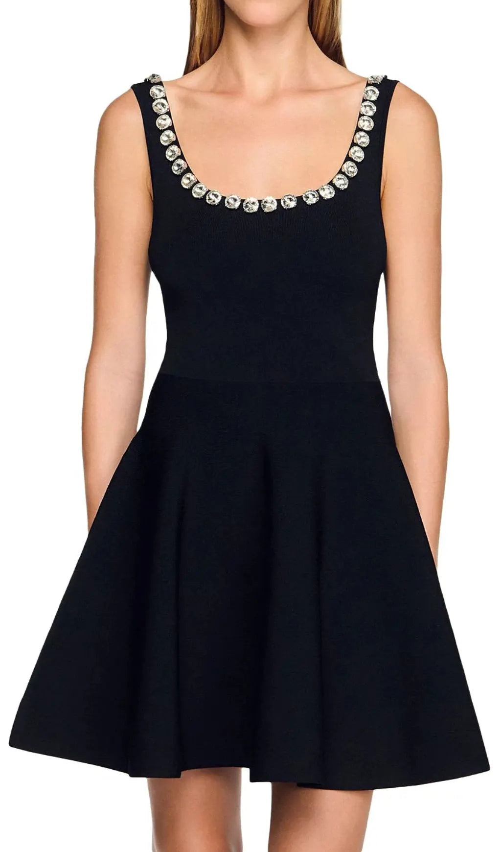Nelya Embellished Knit Mini Dress Flowering Girl