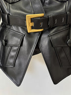 Gustavo Black Belt Jacket Flowering Girl